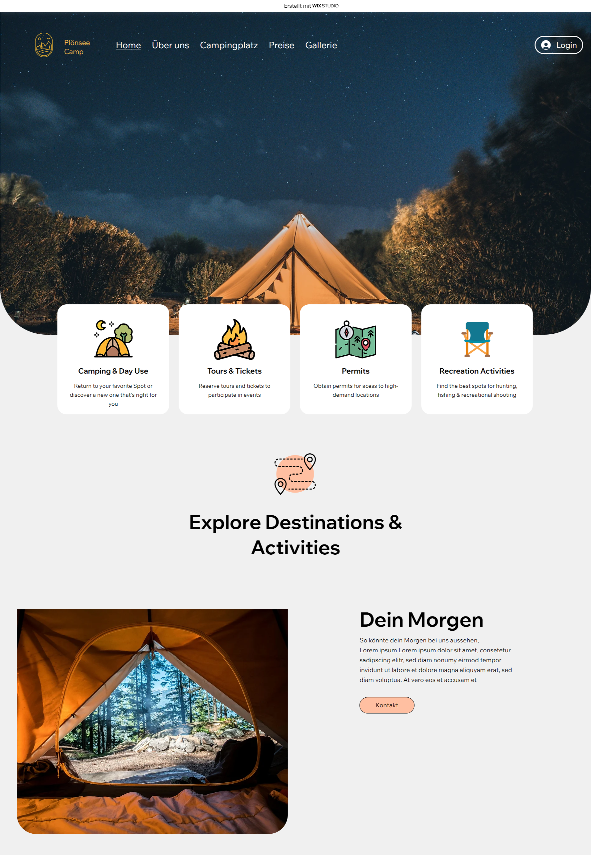 Warm camp template